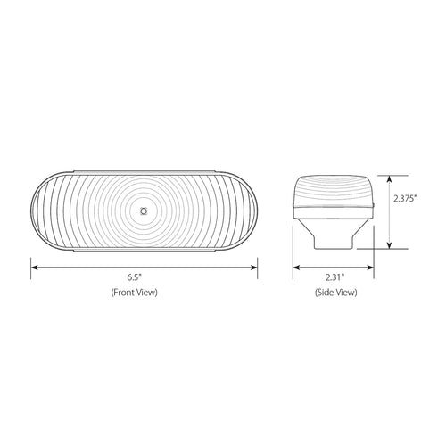 White Oval Single High Power Led Sealed Light