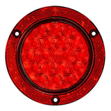 4” Led With Reflector Ring Flange Mount Light Red /Red