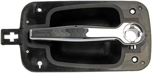 Exterior Door Handle fits International Prostar 2007-2014 - Chrome Lever, Black Housing