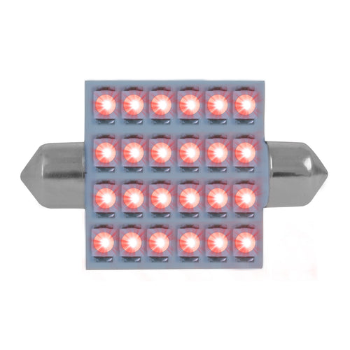 211-2 Dome Type 24 Led Light Bulb Red