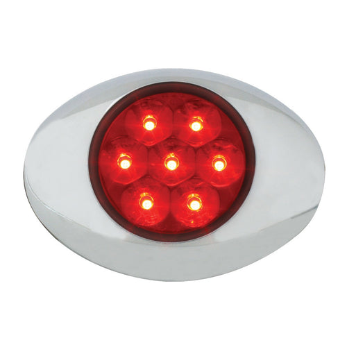 Small Low Profile Pearl LED Marker Light w/ Chrome Bezel