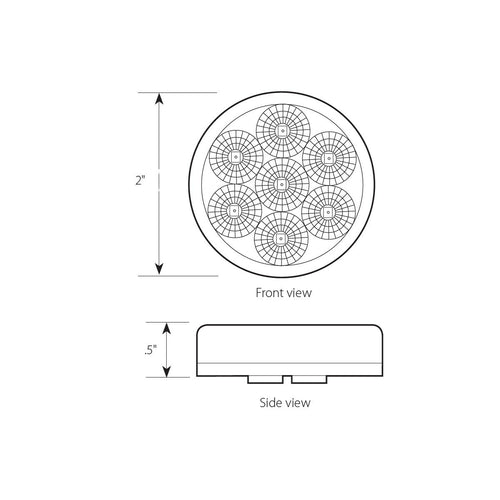 2" Spyder LED Marker Light Red clear