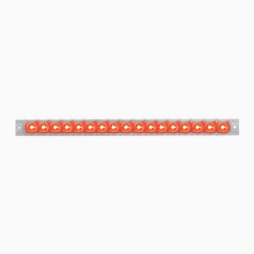 20” Red/Clear Spyder Led Light Bar With Chrome Plastic Bezel