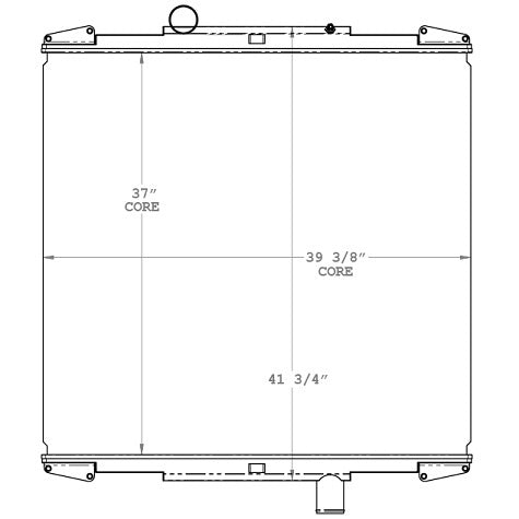 Radiator Plastic Tank Aluminum Core fits Peterbilt and Kenworth T800 & T880 2008& UP, Peterbilt 335, 365 & 367 Models (2008 & Up)