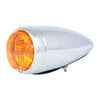 Chrome Steel Bullet Spyder LED Turn/Marker Light Amber