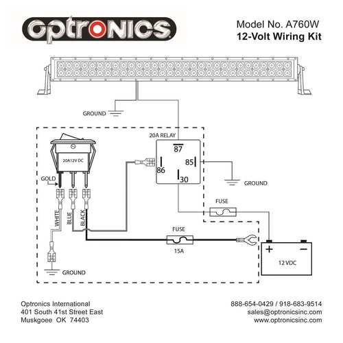 Wiring kit for 12VDC system
