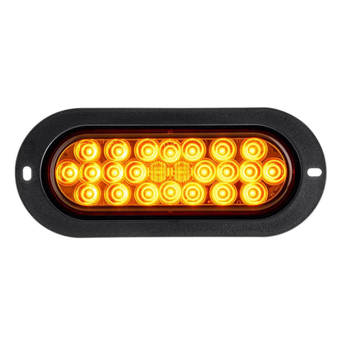 Amber/Amber Oval Flange Mount LED Pearl Sealed Light