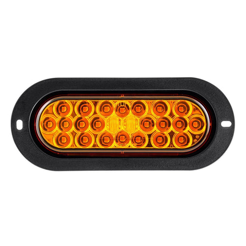 Amber/Amber Oval Flange Mount LED Pearl Sealed Light