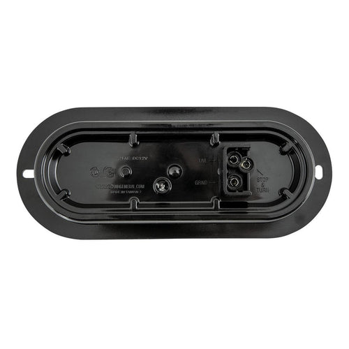 Red/Red Oval Flange Mount LED Pearl Sealed Light