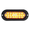 Amber/Clear Oval Flange Mount LED Pearl Sealed Light