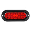 Red/Red Oval Flange Mount LED Pearl Sealed Light