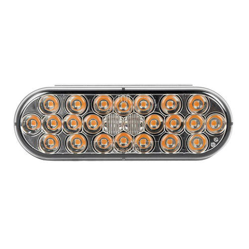 Oval Pearl LED Light Smoke Lens Amber/Smoke