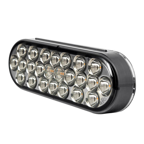 Oval Pearl LED Light Smoke Lens Amber/Smoke