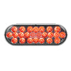 Oval Pearl LED Light Smoke Lens Red/Smoke