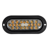 Amber/Smoke Lens Oval Flange Mount Pearl LED Sealed Light