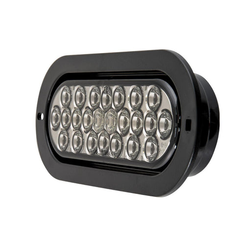 Amber/Smoke Lens Oval Flange Mount Pearl LED Sealed Light