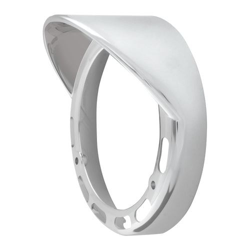 Chrome Plastic Bezel W/Visor Pearl LED pedestial Ligths