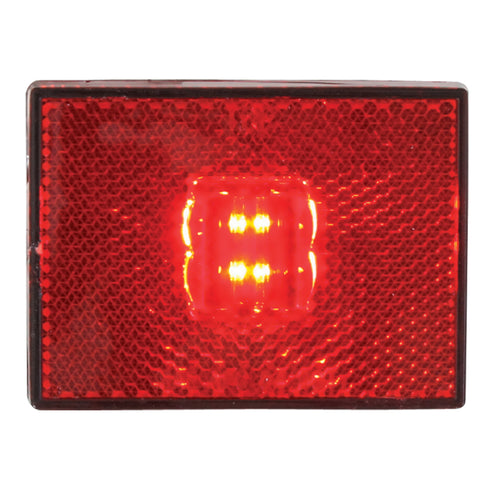 Rectangular Stud Mount LED Marker Light w / Reflector