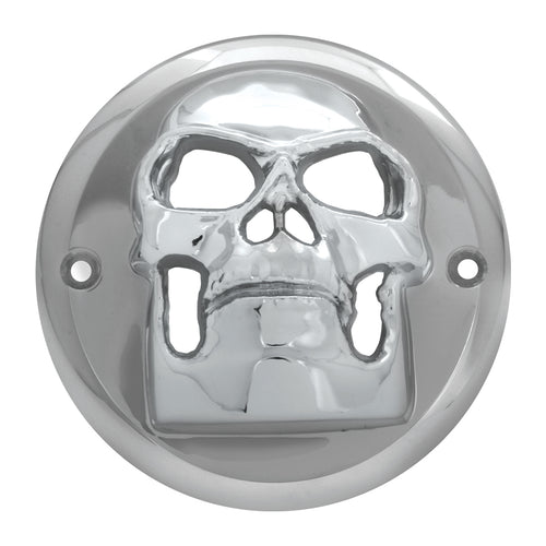 Chrome Plastic Skull Bezel For 2” Round Light