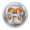Chrome Plastic Skull Bezel For 2” Round Light