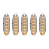 6 Amber LED Cab Lights For 2008-2017 Freightliner Cascadia - Amber Lens (5-Pack)