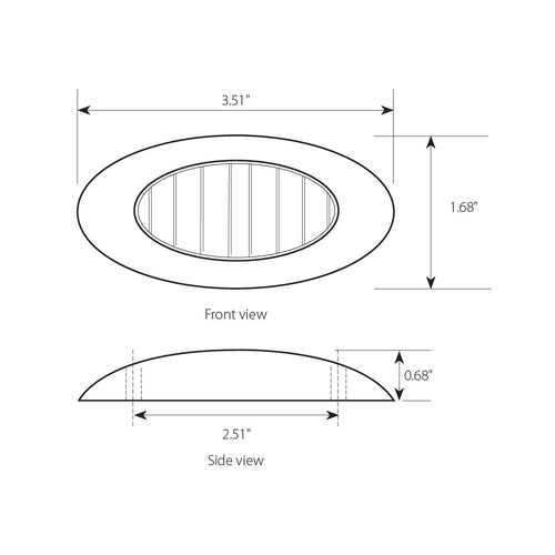 Small Y2K LED Marker Light with snap-on chrome bezel