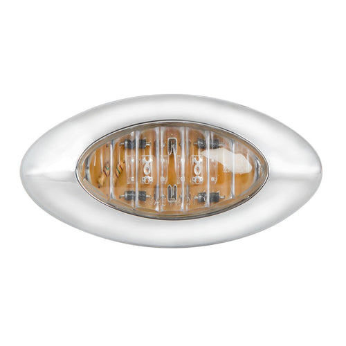 Small Y2K LED Marker Light with snap-on chrome bezel