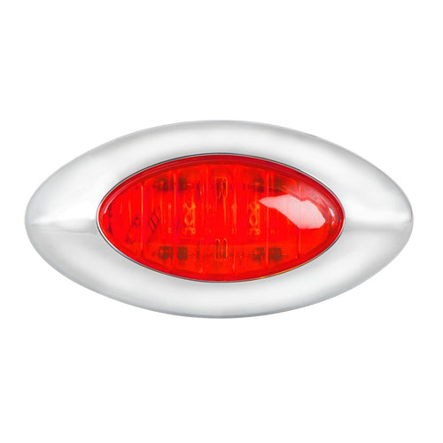 Small Y2K LED Marker Light with snap-on chrome bezel