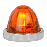 Flush Mount Large Glass Marker Light Kit Amber Watermelon