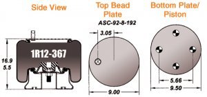 Goodyear Air Spring Rolling Lobe Airbag