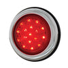17 LED Chrome Tail Light Assembly with Flush Mount Bezel Red LED/Red Lens
