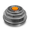 Brake Hub Dust Caps, For oil 6.50in O.D., 6-1/4in - 8 Thread, 2-3/4in Height x 6-7/8in Diameter, Clear Poly-Carbonate. Timken
