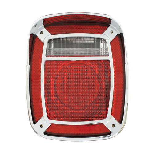 Chrome Plastic Light Rim W/Visor