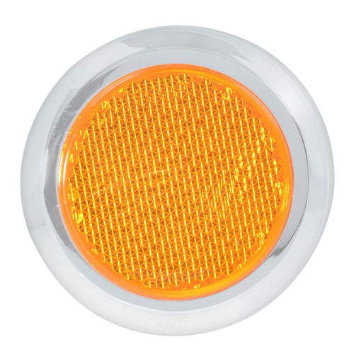 2-1/8”  Round Stick-On Reflector W/ Chrome Trim