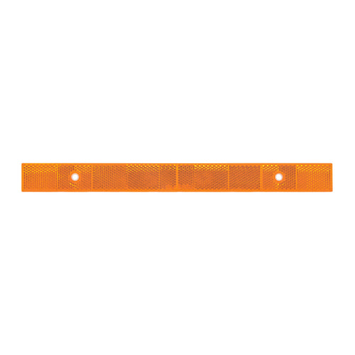 Stick-On Reflector Strip w/ Adhesive Backing & 2 Screw Mount  Amber