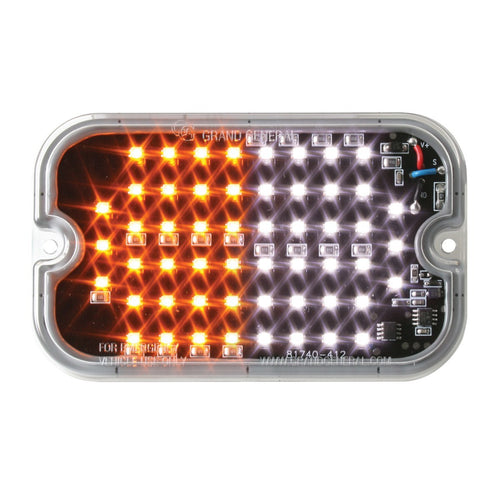 Ultra Thin Large Rectangular Strobe LED Light White&Amber/Clear