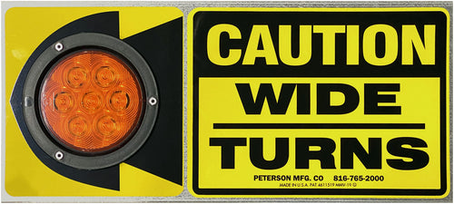 LED Turn Signal, Rectangular, Mid-Trailer Wide-Turn, 17.875″X8″