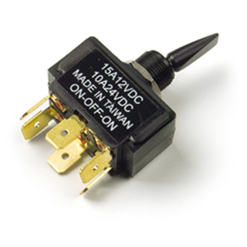Toggle Switches Heavy Duty, On/Off/On, 15A, 6 Blade