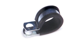 Rubber Insulated Steel Clamp Black 1/2" 10 Pk