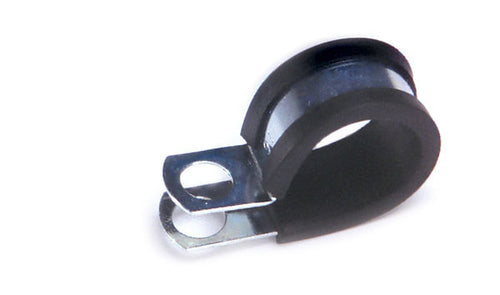 Rubber Insulated Steel Clamp Black 5/8" 10 Pk