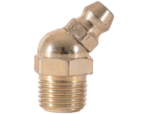 1/8 Inch NPT Grease Fittings - 45° (10 Pack)