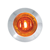 1” Dia. Mini Push / Screw-In Wide Angle Led Marker Light W/ Chrome Bezel
