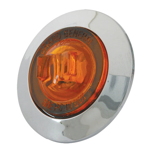 1” Dia. Mini Push / Screw-In Wide Angle Led Marker Light W/ Chrome Bezel