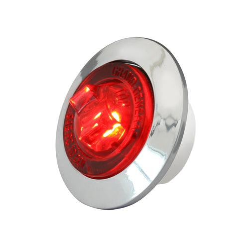 1” Dia. Mini Push / Screw-In Wide Angle Led Marker Light W/ Chrome Bezel