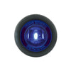 1" Dia. Mini Push/Screw-in Wide Angle LED Marker Light w/ Grommet Blue/Blue