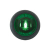 1" Dia. Mini Push/Screw-in Wide Angle LED Marker Light w/ Grommet Green
