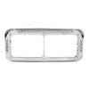 Amber/Clear LED Dual Rectangular Headlight Bezel with Visor