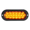 Amber/Amber Oval Flange Mount LED Fleet Sealed Light