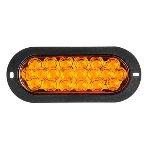 Amber/Amber Oval Flange Mount LED Fleet Sealed Light