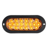 Amber/Clear Oval Flange Mount LED Fleet Sealed Light